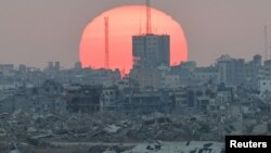 چشم‌اندازی از غزه در غروب آفتاب