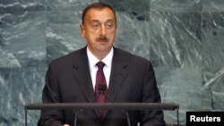 Президент Азербайджана Ильхам Алиев выступает на 65-й сессии Генеральной ассамблеи ООН в Нью-Йорке, 23 сентября, 2010 г.