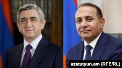 Серж Саргсян (слева) и Овик Абрамян