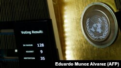 به جز آمریکا و اسرائیل هفت کشور دیگر مخالف قطعنامه مجمع عمومی عبارتند از گواتمالا، هندوراس، توگو، جزایر مارشال، میکرونزی، نائورو و پالائو.