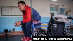 Арстанбек Базаркулов машыгуу учурунда. 

