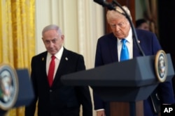 Some reports allege that Trump is frustrated with the positions of Israeli Prime Minister Benjamin Netanyahu (left) on regional issues, including the Gaza war.