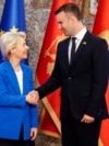 Predsjednica Evropske komisije Ursula von der Leyen i crnogorski premijer Milojko Spajić u Podgorici, oktobar 2024. 