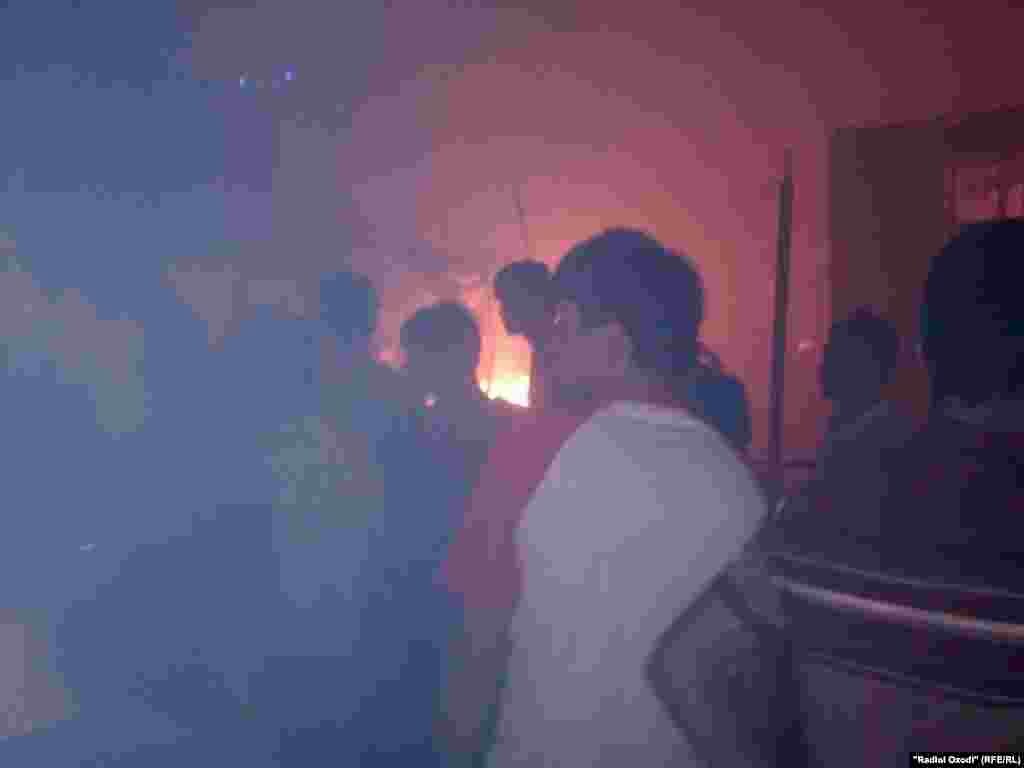 Tajikistan,Khatlon region, Fire in "Sakhovat" market in Kulob city,22July2014