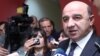 Armenia -- Energy Minister Armen Movsisian speaks to journalists in Yerevan.