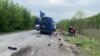 Расейскі бесьпілётнік атакаваў аўтобус у Сумскай вобласьці, 9 чалавек загінулі