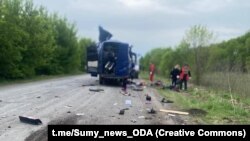 Наступствы атакі на аўтобус у Сумскай вобласьці, 17 траўня 2025 году