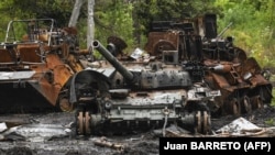 Российская боевая техника, уничтоженная в ходе контрнаступления ВСУ Украины в районе города Изюм Харьковской области, 14 сентября 2022 г.