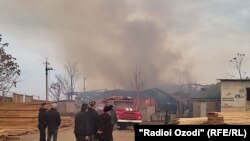 Пожар на хлопкоочистительном заводе Матчинского района произошел 25 ноября 