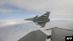 Зьнішчальнік Dassault Rafale B францускіх Вайскова-паветраных сілаў. Ілюстрацыйнае фота