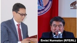 Мэр Балыкчы Алмаз Мамбетов и бывший градоначальник Сатыбек Шамшудинов.