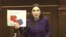 Armenia - Anna Mkrtchian of the opposition Pativ Ynem bloc speaks during a session of the Armenian parliament, January 20, 2025.