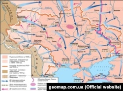 Радянські війська залишили Україну впродовж кількох місяців 1941 року. Мапа: Україна в Другій світовій війні (1939–1942 роки)