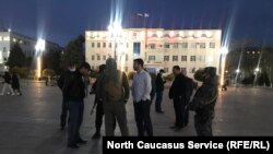 Площадь Ленина в Махачкале 21 апреля, здесь планировался митинг в поддержку Навального