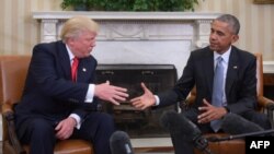 Дональд Трамп и Барак Обама