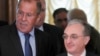 Главы МИД Армении и РФ - Зограб Мнацаканян (справа) и Сергей Лавров, Москва, 7 июня 2018 г․
