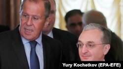 ՌԴ և ՀՀ ԱԳ նախարարներ Սերգեյ Լավրով և Զոհրաբ Մնացականյան, Մոսկվա, 7-ը հունիսի, 2018թ․