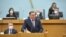 Milorad Dodik speaks at a special session of the National Assembly of the Republika Srpska in Banja Luka on March 10.