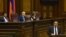 Armenia - Deputy Defense Minister Ara Nazarian (R) addresses the Armenian parliament, Yerevan, 2Jul2015.