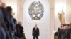 Russia -- Russian President Vladimir Putin stands during the State Prize awards ceremony marking the 'Day of Russia' at the Grand Kremlin Palace in Moscow, June 12, 2017