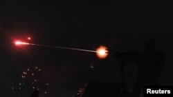 Адбіцьцё расейскіх дронаў над Украінай. Ілюстрацыйнае фота