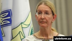 Виконувач обов’язків міністра охорони здоров'я України Уляна Супрун під час брифінгу. Київ, 1 серпня 2016 року