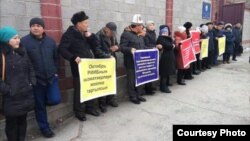 Пикет против пыток в Бишкеке. 23 января 2018 года.