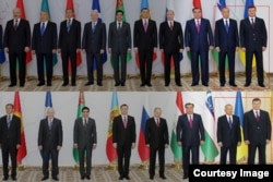 ТМД елдері басшылары кеңесінің отырысына қатысқан президенттердің ресми және өңделген фотолары. Ашғабат, 2012 жыл