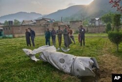 Абломкі самалёта ў кантраляваным Індыяй Кашміры, 7 траўня 2025 году