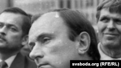 Лявон Дзейка на плошчы ў жніўні 1991 г