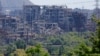 A view shows destroyed Azovstal plant in Mariupol