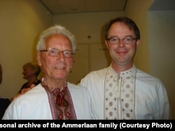 Петер Аммерлаан зі своїм батьком, обидва – учасники Візантійського хору в Утрехті