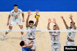 Българският отбор по време на финалния мач, 28 септември 2025 г.