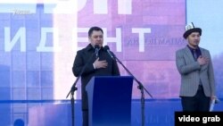 Садыр Жапаров Ала-Тоо аянтында. Бишкек шаары. 11-январь, 2021-жыл.