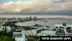 Вид города Баку