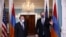США -- Госсекретарь США Майк Помпео (справа) и министр иностранных дел Армении Зограб Мнацаканян, Вашингтон, 23 октября 2020 г.