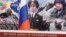 Баннер, рекламирующий призыв в армию в Чечне