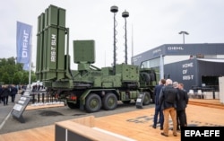 Пускова установка системи протиповітряної оборони IRIS-T SLM представлена на авіасалоні ILA Berlin Air Show 2024. Шенефельд, Німеччина, 3 червня 2024 року