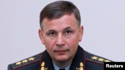 Ukrainanyx goranmak ministri Waleriý Heleteý, Kiýew, 3-nji iýul, 2014.