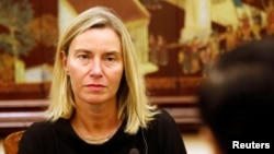 ფედერიკა მოგერინი, ევროკავშირის საგარეო საქმეთა და უსაფრთხოების პოლიტიკის ყოფილი უმაღლესი წარმომადგენელი (არქივის ფოტო)