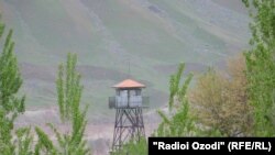 A watchtower in Tajikistan near the border with Afghanistan.