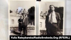 Олесь Гончар у Новомосковську, на тлі собору, який став головним героєм роману «Собор»