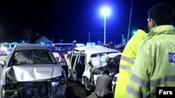 تصادف در اتوبان تهران قم 