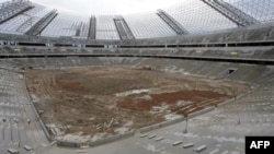 A stadium under construction in Donetsk, Ukraine