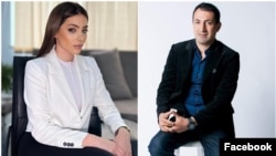 Armenia - Wesbstie editor Nane Israyelian (left) and blogger Roman Bagdasarian.