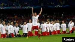 "Бавария" празднует победу. 2 мая 2013, Барселона