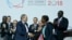 Armenia - Armenian Prime Minister Nikol Pashinian congratulates Louise Mushikiwabo, new head of the International Organization of La Francophonie (OIF), at a summit in Yerevan, 12 October 2018.
