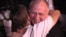 Mikalay Statkevich meets his wife after prison
