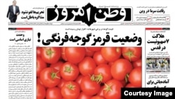 روزنامه اصولگرای «وطن امروز» که از رسانه‌های منتقد دولت به شمار می‌آید، چهارشنبه ۲۸ آبان، موضوع گرانی گوجه‌فرنگی را در کانون توجه خود قرار داد