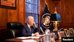 ԱՄՆ նախագահ Ջո Բայդենը հեռախոսով զրուցում է Ռուսաստանի նախագահ Վլադիմիր Պուտինի հետ, Վաշինգտոն, 30-ը հունվարի, 2021թ․